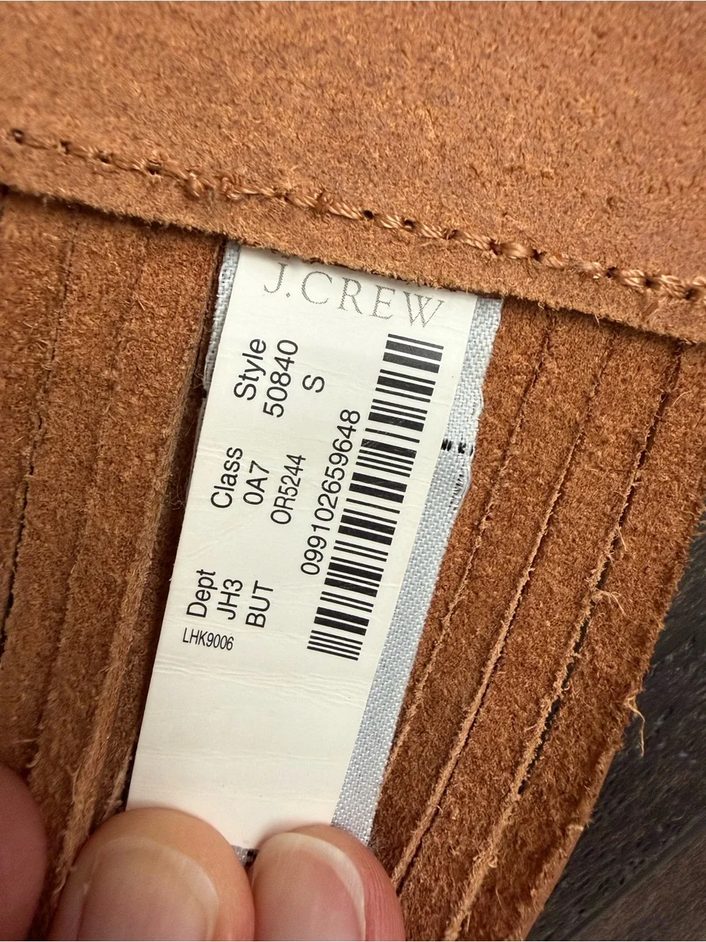 J.Crew Genuine Leather Fringe Wide Waist Belt Tan Boho Western Festival S - Picture 6 of 6
